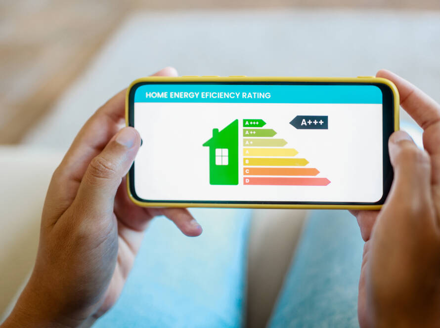 epc energy rating on an app