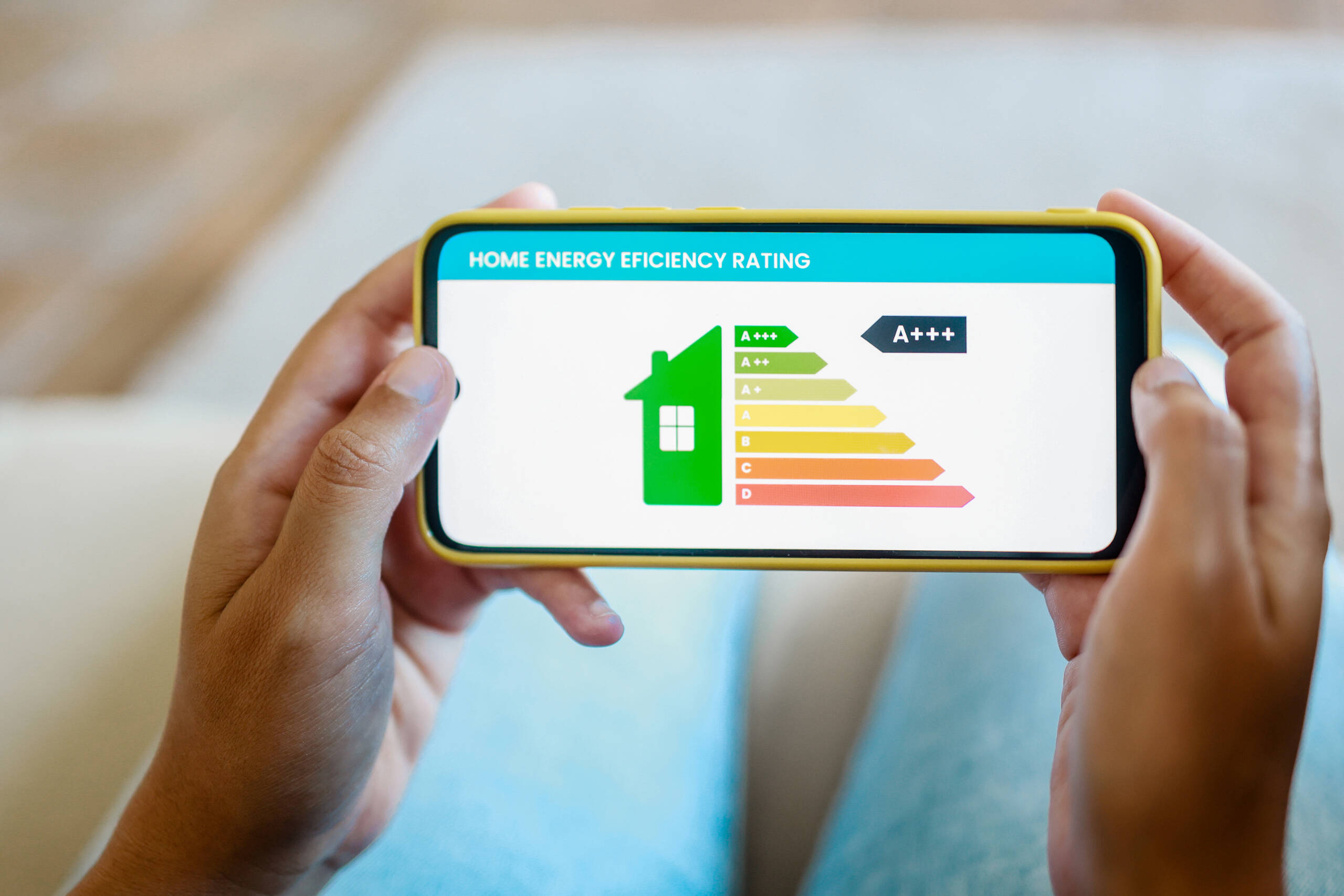 epc energy rating on an app