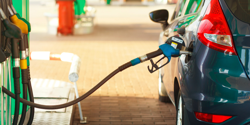 car being fuelled